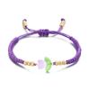 Pulsera roja tejida a mano Tulipán de venta caliente transfronteriza europea y americana, pulsera simple y fresca para novia, joyería al por mayor