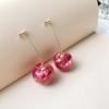 Pendientes elegantes de celebridades de Internet, diseño de nicho para mujer, pendientes de cereza con sentido, pendientes de moda dulces al por mayor, 2024