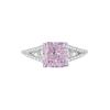 Anillo cuadrado de plata esterlina S925 para mujer con corte de flor de hielo y diamante de alto carbono, moda europea y americana, lujo ligero, Amazon europeo y americano, transfronterizo