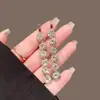 Pasador de Pelo Estilo K-Pop con Pedrería Austriaca, Pasador de Presión, Pinza para Fleco, Pedrería de Cristal, Pinza Lateral de Dulce y Fresco Temperamento de Hada