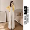 Pantalones marrones estrechos de pierna ancha para mujer, nuevo estilo otoño 2026, de cintura alta, fluidos, corte recto, casual, pantalones de pana para petite