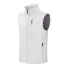 Chaleco de trabajo de otoño e invierno con cuello alto, chaleco de trabajo a medida con forro polar, a prueba de viento y cálido, para trabajo en grupo, con logo impreso