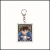 2026 Anime Periférico Detetive Conan Chaveiro Acrílico 2D Plano Pingente de Mochila Escolar