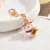 Nuevo Llavero Colgante de Gato de la Suerte Creativo Lindo Accesorios de Decoración DIY Micro Paisaje Regalo Accesorios para Mochila