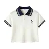 Camisetas Finas de Modal de Verano para Niños y Niñas, Polos Infantiles con Cuello de Solapa, Tops de Manga Corta para Bebés