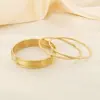 Estilo Minimalista Acero Inoxidable 304 Alambre Redondo de 3 mm Anillo Liso Estilo Antiguo Sin Soldadura, Diseño de una Sola Pieza Pulsera Apilable para Mujeres
