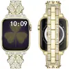 Adecuado para Apple Iwatch567Se Metal Incrustado de Diamantes Applewatch89Ultra Pulsera de Joyería para Reloj Trébol