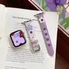 Correa Retro Floral Multicolor de Cuero Fino Adecuada para Apple Watch iWatch 12ª Generación 11/10