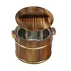Barril Divino Barril de Madeira Mini Barril Pequeno de Madeira Bola de Arroz de Taiwan Arroz Cozido Barril de Madeira Fabricante de Restaurante Atacado Barril de Madeira Barril de Madeira para Arroz Recipiente de Madeira para Arroz