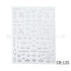 Suministro transfronterizo de pegatinas para uñas Red Sol Estrella Luna decoración 3D oro y plata pegatinas para uñas en blanco y negro pegatinas adhesivas para uñas