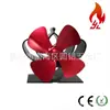 Ventilador de chimenea mini popular transfronterizo, Bestseller de Amazon, Ventilador de calefacción de 4 aspas con circulación de calor a alta temperatura