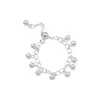 Anel de argola redonda em prata de lei 925 para mulheres, design simples e único, versátil e personalizado, anel deslizante ajustável J5271