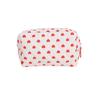 Neceser de viaje clásico Love Wash con diseño de fresa, melocotón, corazón y flor, de algodón, para mujer