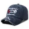 Gorra de béisbol bordada lavada estilo vintage transfronteriza para hombre, estilo primavera y otoño, versión coreana, gorra de visera de pato desgastada, protección solar, sombrero casual para exteriores