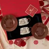 Regalo de Boda Chino para Recién Casados, Novios, Par de Tazas de Café para Compromiso, Caja de Regalo para Inauguración de Casa, Taza de Café