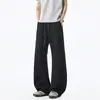 2026 Nuevos Pantalones Curvos de Patrón de Escamas de Serpiente Estilo Americano para Hombre, Corte Holgado, Caída Fluida, Cordón, Pierna Ancha, Pantalones de Chándal Casuales