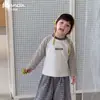 Beixinan 280g Camiseta Térmica Base de Algodón Puro Suave para Niños, Camiseta de Manga Larga 100% Algodón Clase A