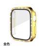 Aplicável a Apple iwatch8/7/6/5/4/3 geração capa protetora PC galvanizado diamante único película temperada Capa Integrada