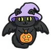 Decoraciones de zapatos de zueco de dibujos animados para Halloween, lindos dijes de zapato de goma blanda de gato negro y calabaza, accesorios decorativos DIY para zapatos de jardín en stock