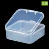 Caja de Plástico Transparente Cuadrada tamaño pequeño Herramienta de Almacenamiento Caja para Piezas A55 Mini Portátil Tapa Caja de Medicamentos Caja de Empaque