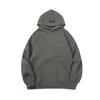 Sudadera con capucha de terciopelo con estampado de letras estéreo Essentials Niebla Chaqueta Street Hip-Hop para Hombres y Mujeres Jóvenes