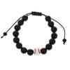 Pulsera popular de baloncesto béisbol de Amazon hilo encerado tejido negro 8 tenis rugby fútbol pulsera deportiva