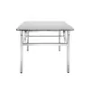 Mesa plegable de acero inoxidable extra gruesa para puestos al aire libre y mercados nocturnos, mesa de barbacoa portátil para viviendas de alquiler, mesa de comedor rectangular