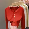 Cárdigan de Punto Fino de Manga Larga Negro para Primavera Otoño Top Exterior Corto Delgado Petite Suéter Abrigo para Mujer