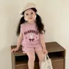 Conjunto de Chaleco de Verano para Niños Nuevo Dibujos Animados Camiseta Pantalones Cortos Conjunto de Dos Piezas Ropa de Bebé para Niñas Ropa para Niños Pequeños y Medianos