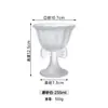Copo de Vidro Roxo com Laço de Alto Acabamento e Haste Alta para Vinho Tinto, Sorvete e Sobremesas; Taça de Coquetel Feminina para Bebidas Leves, Vinho de Frutas e Champanhe