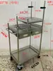 Carrinho Detalhável de Aço Inoxidável Espesso para Transmissão ao Vivo ao Ar Livre com Rodas, Rack de Armazenamento Portátil, Carrinho de Feira, Carrinho de Ferramentas