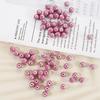 Cuentas de cerámica de 10 mm Esmalte perlado agujero grande cuentas sueltas pulsera de cuentas sueltas cuentas de porcelana gris blanco perfecto agujero grande