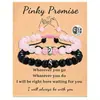 Pulsera Ajustable de Piedra Natural Tejida para Tirar, Pulsera de Amor para Parejas de Cristal Rosa Mate de 8 mm, Amazon Transfronterizo