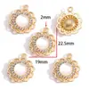 Accesorios de joyería de aleación con colgante de marco geométrico incrustado de diamantes para pulsera DIY, colgante de bolso, accesorio decorativo W852