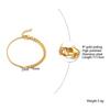 Cadena de molienda de acero inoxidable cadena de cuentas collar 18K oro pulsera de niña ins titanio acero europeo y americano ins collar NC-553