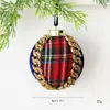 Bestseller de Amazon 8cm Adorno de Bola de Navidad Decoración de Árbol de Navidad Tela Cuadros Festivos Espuma Navideña Adorno Colgante