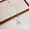 Collar de Flor con Perlas de Cristal Estilo Vacaciones en la Costa Cadena para Clavícula Femenina Atmósfera Exagerada Elegante Cadena de Collar de Lujo Ligero Versátil