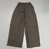Pantalones Anchos Arrugados para Mujer, Cintura Elástica con Cordón, Pantalones Largos, Nuevo Estilo Primavera, Corte Holgado, Adelgazantes, Pantalones Casuales Versátiles