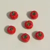 Tomate Pequeno Tridimensional Brinquedo de Comida Artificial Acessórios de Resina DIY Ímã de Geladeira Flor para Sapato Decoração Buraco Sapato Capa de Celular