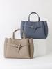 Bolso de Cubo Grande de Cuero de Grano Superior Versátil Nuevo, Bolso Tote Texturizado para el Trabajo, Bolso de Boda, Bolso Grande