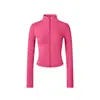 Chamarra de yoga para ir al trabajo, conjunto de yoga para mujer con cuello alto, chamarra con cierre y ajuste en la cintura, pantalones de yoga elásticos de cintura alta para mujer en el gimnasio