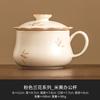 Arroz Esmalte Amarillo Orquídea Taza de Oficina China Taza para Separación de Té Taza Especial Personal Juego de Té de Cerámica Taza de Té