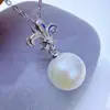 Accesorios de Perlas DIY Plata de Ley S925 Base Vacía Moda y Único Diseño de Flor de Iris Colgante Dulce y Versátil