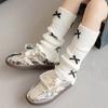 Calcetines para Niñas Otoño e Invierno Estilo Princesa Calcetines de Pierna Larga Completos con Lazo Calcetines Leggings de Lana Tejida Cálidos