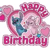 Transfronteiriço spot ANIVERSÁRIO Stitch inserção kassonic glitter FELIZ ANIVERSÁRIO ANIVERSÁRIO ANIVERSÁRIO fileira de inserção de bandeira