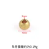 Cuentas esmeriladas de acero inoxidable electrochapado al vacío en oro con agujero pasante, cuentas espaciadoras, para collar, pulsera, cuentas sueltas, accesorios de joyería
