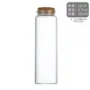 Botella de Vidrio Transparente con Tapón de Rosca de Corcho de 47 mm, Botella Controlada, Botella de Vidrio para Deseos, Botella de Deriva, Botella para Cápsulas de Cordyceps, Botella de Reactivo