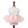 Roupas para Cachorro, Saias de Gaze, Fantasias de Gato, Fantasias de Princesa, Saias Rodadas Rosa de Renda de Fada, Estilo Fada