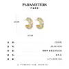 Pendientes de Zirconio Súper Brillantes Microincrustados con Forma de C, Pendientes Dorados de Lujo Ligero Estilo Francés de Gama Alta, Pendientes para Mujer de Venta Caliente con Aguja de Plata S925