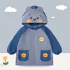 Macacão de Penas Infantil Anti-Manchas Roupa Externa para Crianças Médias e Grandes com Capuz Zíper Uso Regular Outono e Inverno para Bebê Roupa de Proteção